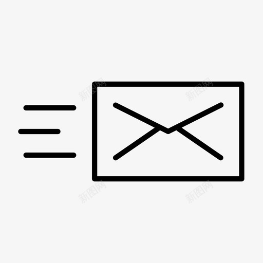 发送电子邮件信封信件图标svg_新图网 https://ixintu.com 信件 信封 发送电子邮件 邮资