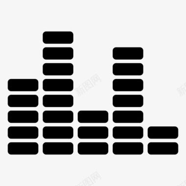 音乐均衡器条形图dj图标图标
