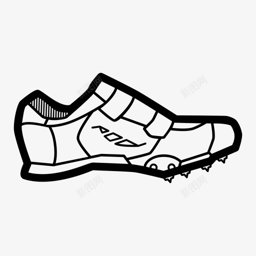 跳远钉鞋运动鞋图标svg_新图网 https://ixintu.com 跳远钉鞋 运动鞋