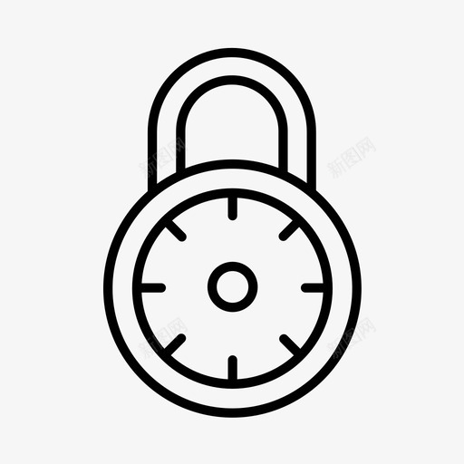 挂锁密码锁警卫图标svg_新图网 https://ixintu.com 保安 保险箱 密码锁 挂锁 警卫