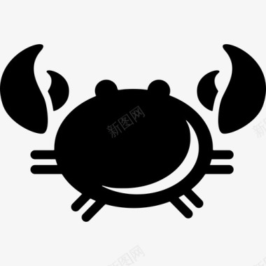 螃蟹动物日本文化图标图标