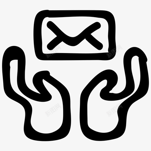 电子邮件送货信封图标svg_新图网 https://ixintu.com 保护 信封 收件箱 物流配送手绘图标 电子邮件 送货 邮件
