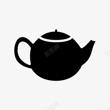 茶壶饮料热的图标图标