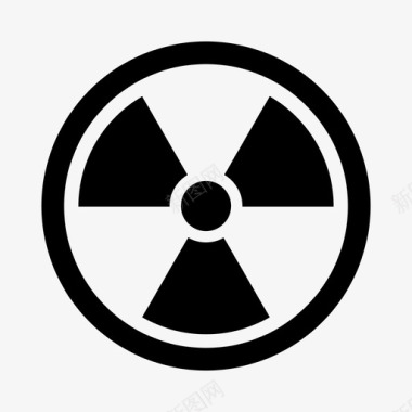 放射性的原子的危险的图标图标