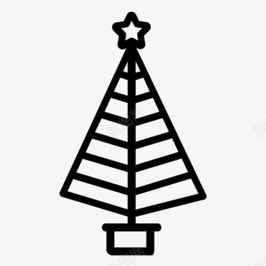 圣诞树装饰圣诞节图标图标