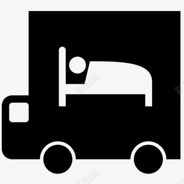 床上运输运送卡车图标图标