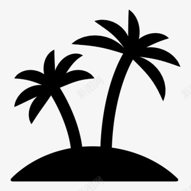 棕榈椰子岛图标图标