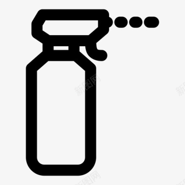 喷雾瓶清洁剂喷雾器图标图标