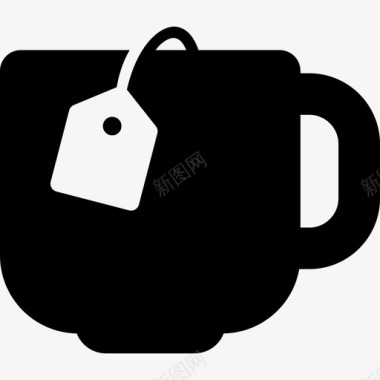 带茶包的杯子食物饮料图标图标