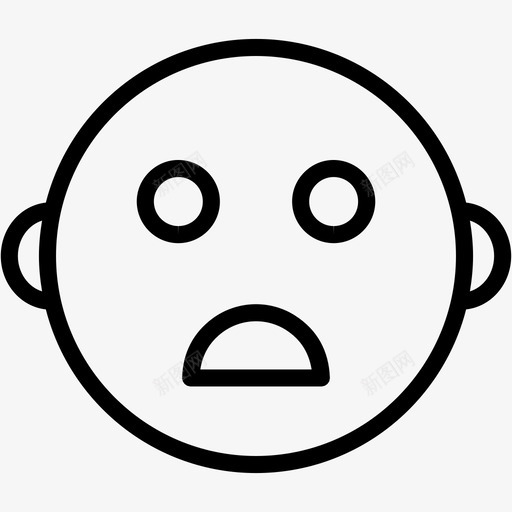 表情符号脸震惊图标svg_新图网 https://ixintu.com 笑脸 脸 表情3 表情符号 震惊