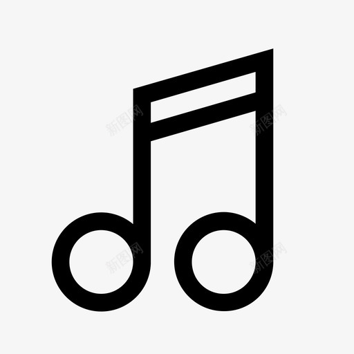 音符声音极简主义音乐图标svg_新图网 https://ixintu.com 声音 极简主义音乐 音符
