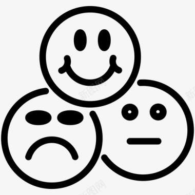 表情悲伤快乐图标图标