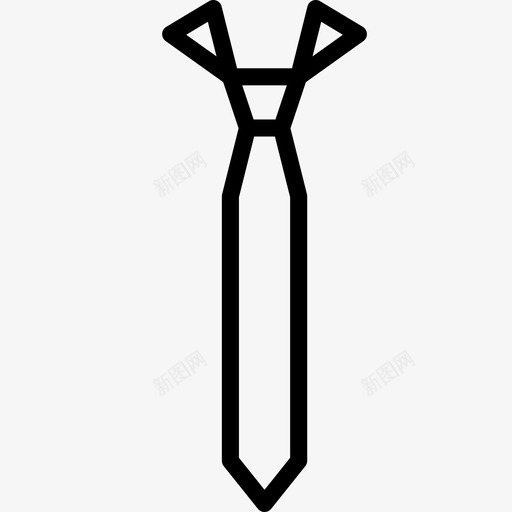 紧身领带服装男装图标svg_新图网 https://ixintu.com 服装 男装 男装轮廓 紧身领带