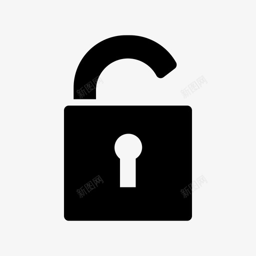打开锁加密安全图标svg_新图网 https://ixintu.com 加密 基本填充 安全 打开锁 解锁