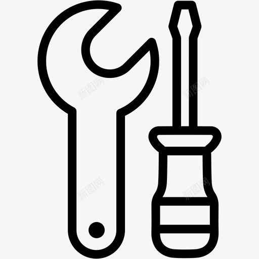 工具修理螺丝刀图标svg_新图网 https://ixintu.com 修理 工具 扳手 结构3 螺丝刀 设置