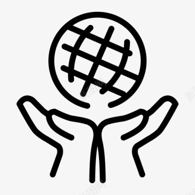 手全球服务贸易图标图标