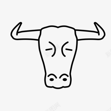 死牛动物西班牙图标图标