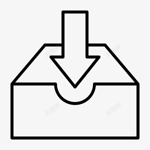 提交箭头向下图标svg_新图网 https://ixintu.com 向下 提交 收件箱 文件 箭头