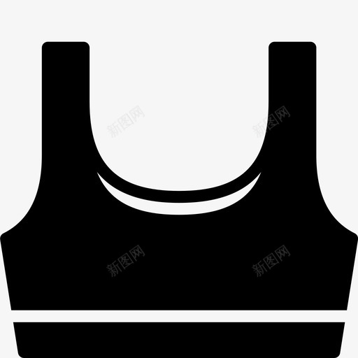 运动胸罩服装内衣图标svg_新图网 https://ixintu.com 内衣 女式 女式服装 服装 运动胸罩