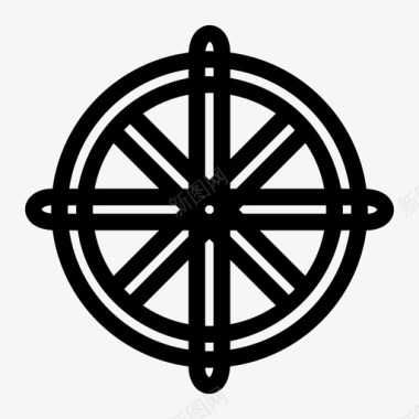 佛教法轮航海图标图标