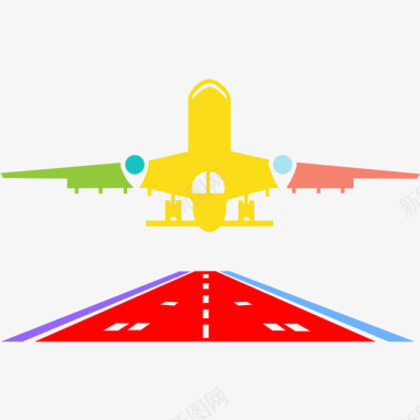 飞机机场公路图标图标