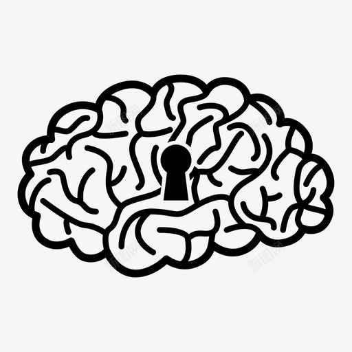 大脑锁脑锁大脑图标svg_新图网 https://ixintu.com 关闭 大脑 大脑锁 秘密 脑锁 锁定 隐藏