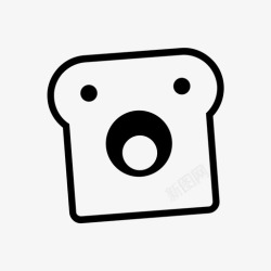敬畏icon休克面包片敬畏早餐图标高清图片