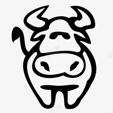 公牛愤怒的公牛图标图标
