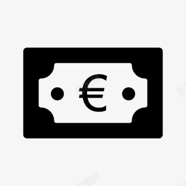 欧元纸币货币图标图标