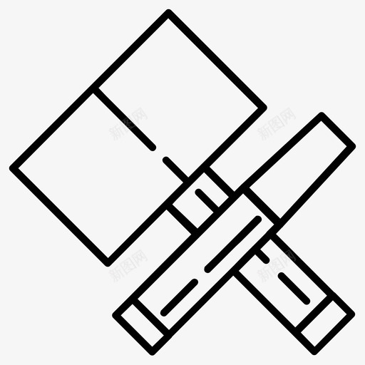 石头艺术艺术家图标svg_新图网 https://ixintu.com 杂项线图标集 石头艺术 艺术家 设计 锤子 雕塑