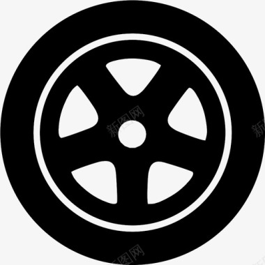 轮胎汽车轮胎圆圈图标图标