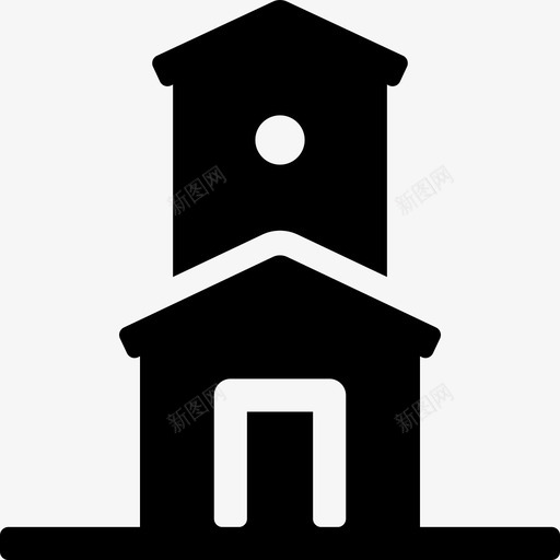 塔建筑教堂图标svg_新图网 https://ixintu.com 塔 市政 建筑 房地产填充 房子 教堂 望塔
