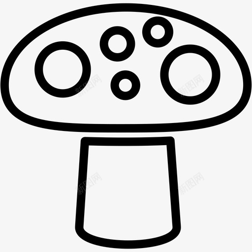 蘑菇食物毒菌图标svg_新图网 https://ixintu.com 厨房5 毒菌 蔬菜 蘑菇 食物