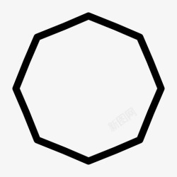 装饰性形状八角形几何学装饰性图标高清图片