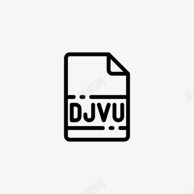 djvu文档扩展名图标图标