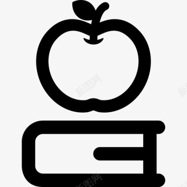 苹果和书教育学校图标图标