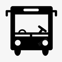 穿梭机场班车巴士机场班车旅游巴士图标高清图片