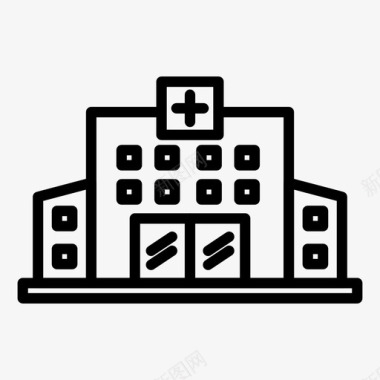 医院建筑医疗保健图标图标