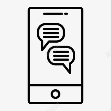 智能手机聊天聊天短信图标图标