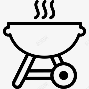烧烤木炭热的图标图标