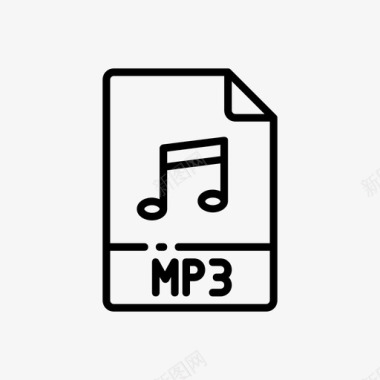 mp3文档扩展名图标图标