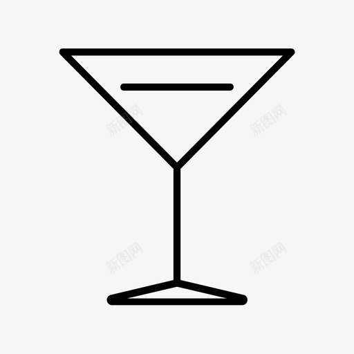 鸡尾酒杯酒吧饮料图标svg_新图网 https://ixintu.com 易碎品 酒吧 酒吧场景 饮料 马提尼 鸡尾酒杯