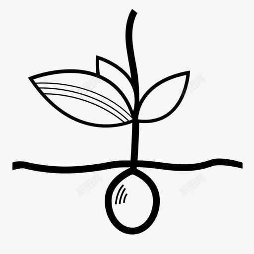 植物周期生长图标svg_新图网 https://ixintu.com 周期 植物 生命 生命周期 生长 种子 萌芽