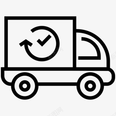 准时送货送货车包裹送货图标图标