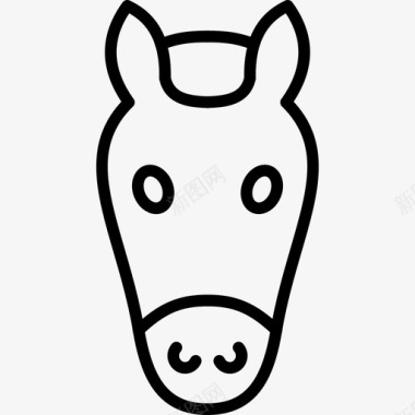 马动物脸图标图标