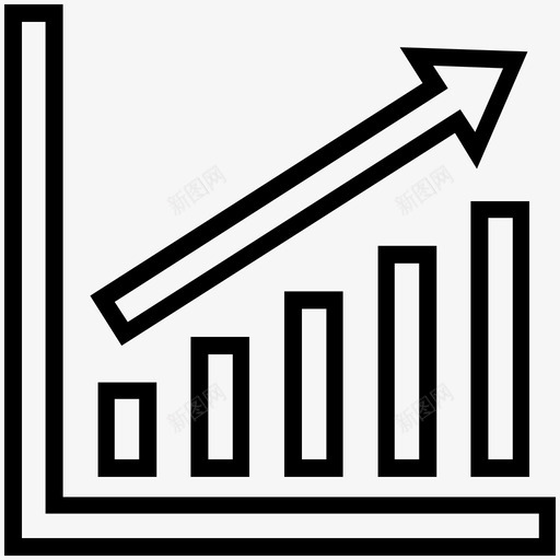 图表条形图预测图标svg_新图网 https://ixintu.com 业务图表和图表第64行 图表 增长 条形图 统计 预测