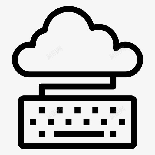 云商业计算图标svg_新图网 https://ixintu.com 云 商业 存储 网络通信线路图标 营销 计算 金融