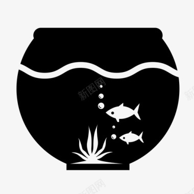 鱼缸水族馆宠物图标图标