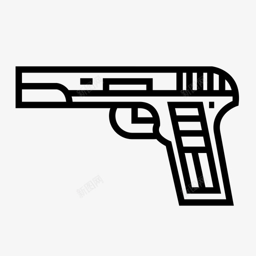 手枪枪左轮手枪图标svg_新图网 https://ixintu.com 军用 左轮手枪 手枪 枪 武器