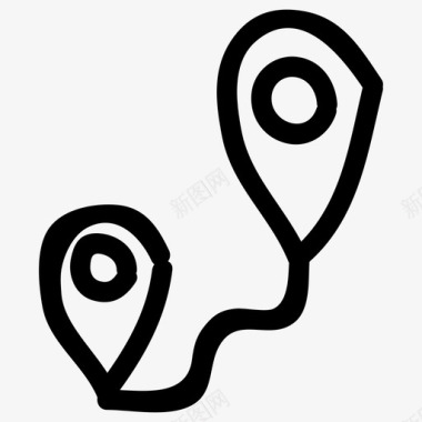 导航方向位置图标图标